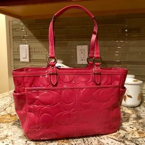 Coach Pink Patent Leather Handbag